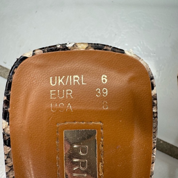 Primark Snakeskin Strappy Heels - Tan and Black - Picture 7 of 10